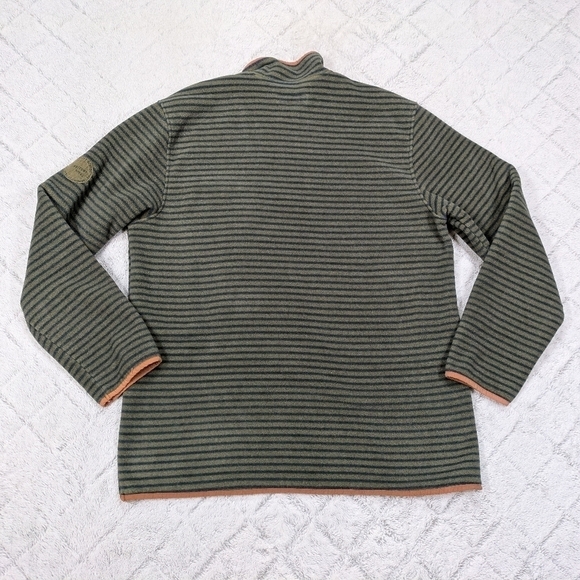 The Territory Ahead Jacket Men's XXL Green Stripe Pullover Fleece ¼ Snap Up - Picture 7 of 7